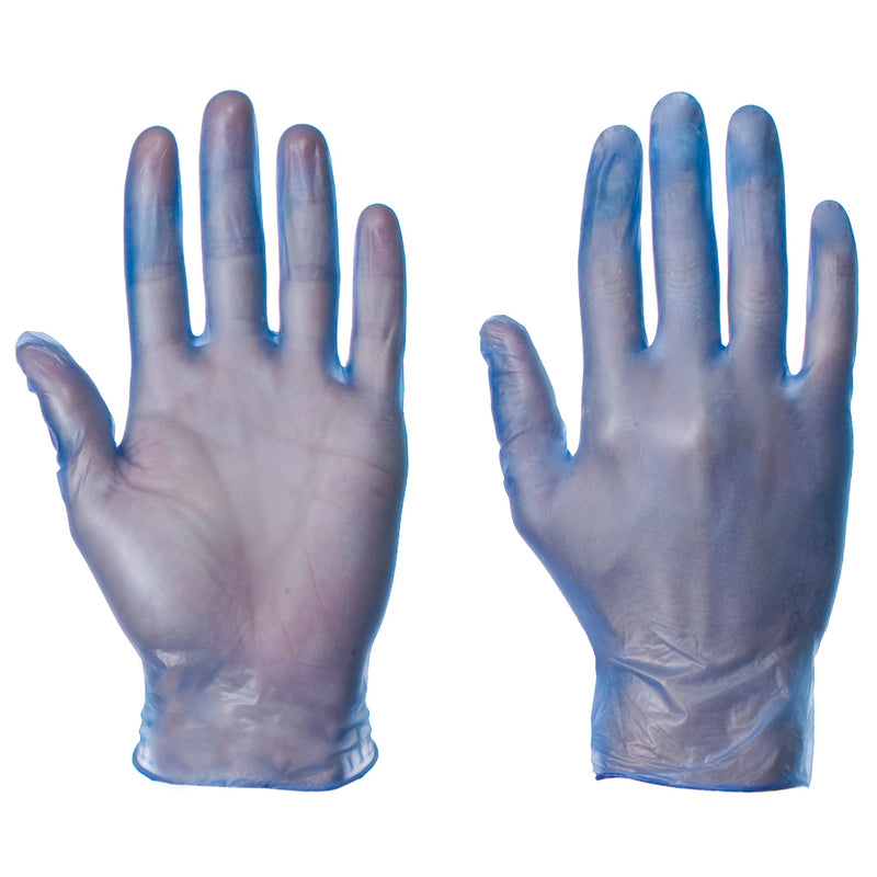 Supertouch Powderfree Vinyl Gloves in blue colour