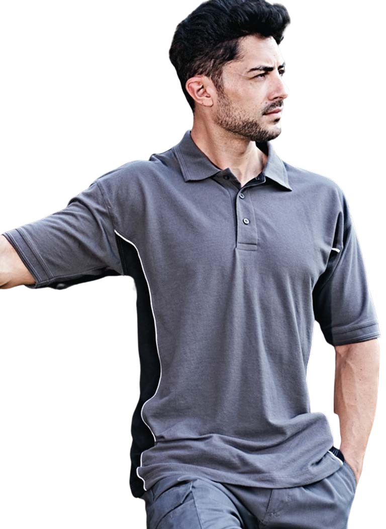 Man wearing ORN Silverswift Two Tone Workwear Polo Shirt