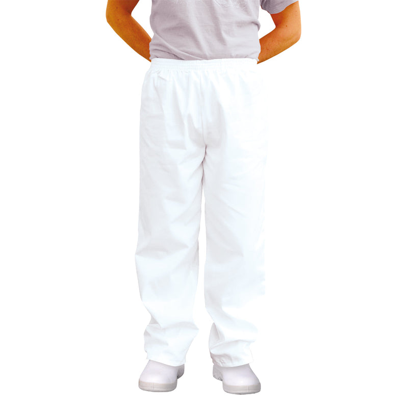 Portwest 2208 Bakers Trousers in blue, flat product shot.