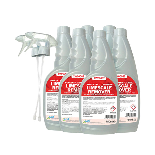 2Work Limescale Remover Trigger Spray 750ml (Pack of 6) 2W07244