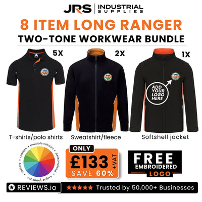 8 Item Long Ranger Two Tone Workwear Bundle with Free Logo