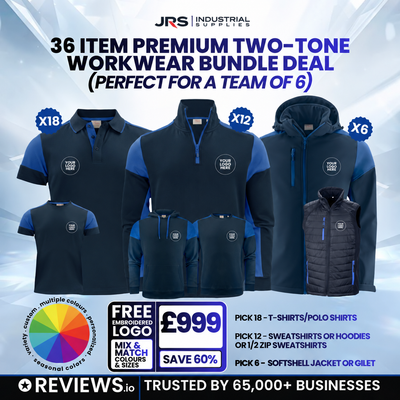 36 Item Premium Two-Tone Embroidered Workwear Bundle Deal