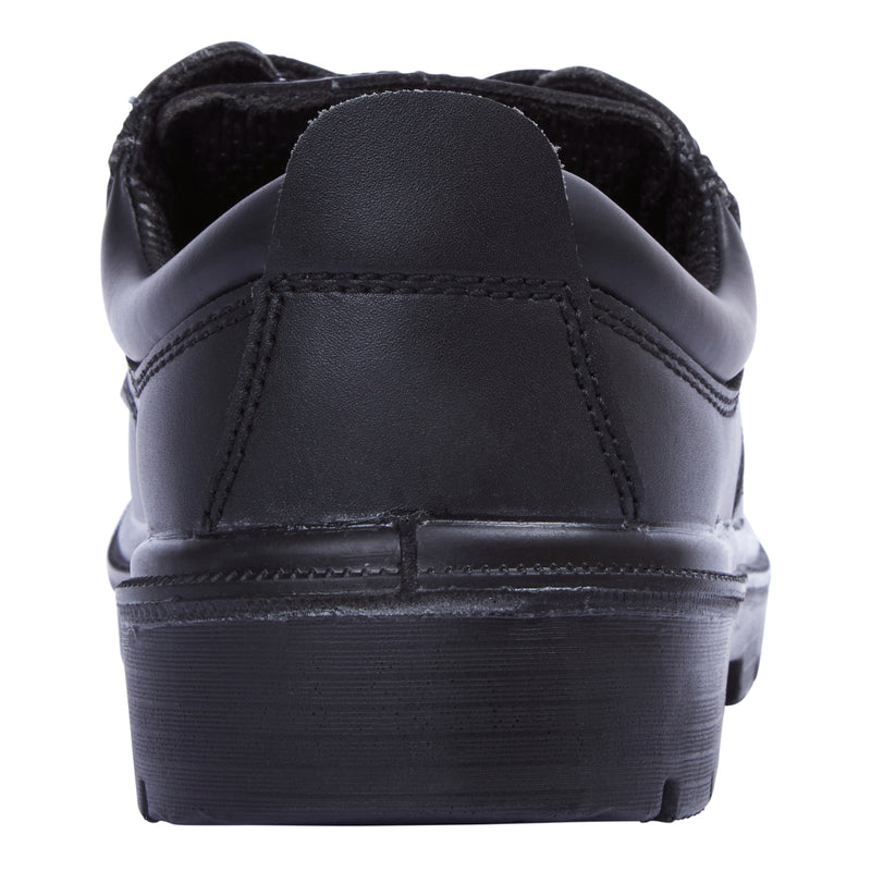 Top-down angle of the AP306 safety shoe, showing the cushioned insole.