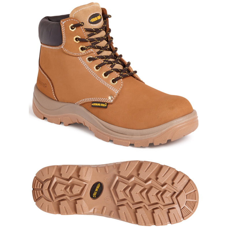 Sterling Steel Wheat 6 Eye Hiker Boot