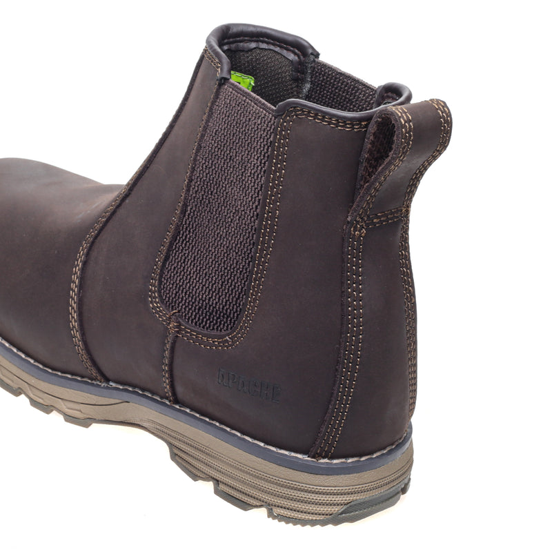 Back of the brown Flyweight dealer boot showing the dual pull tabs.