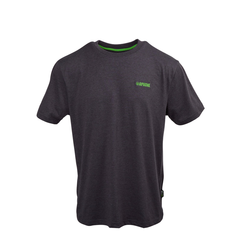 Apache Vancouver workwear t-shirt in charcoal grey, featuring a classic crew neck