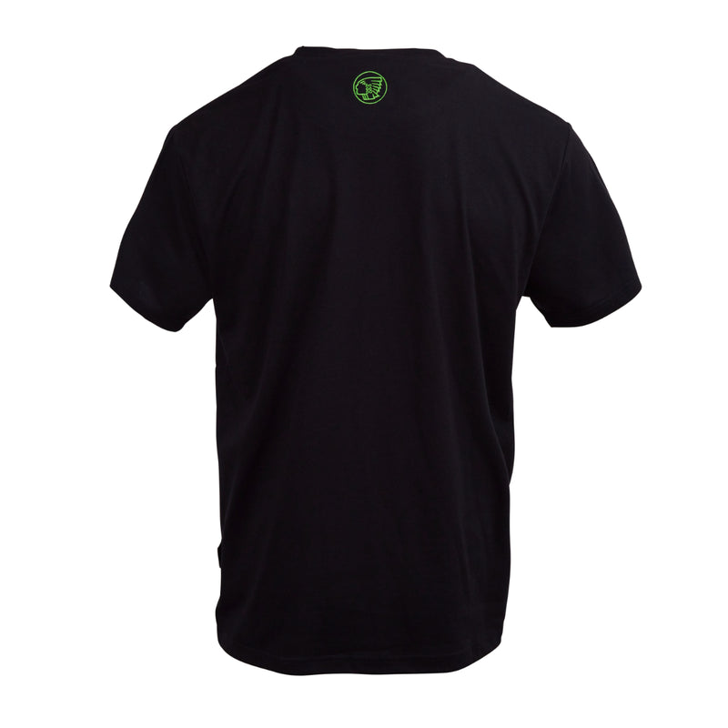 Back view of the Apache Delta t-shirt in black, showcasing its simple, comfortable fit suitable for everyday workwear.