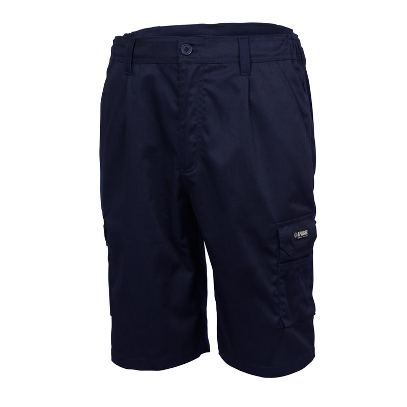 Rear view of the Apache Banff navy shorts with back pocket design.