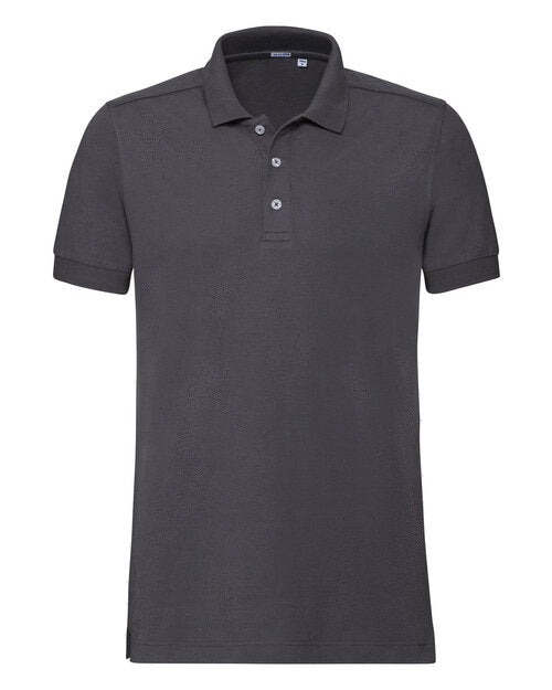Russell Mens Fitted Stretch Polo