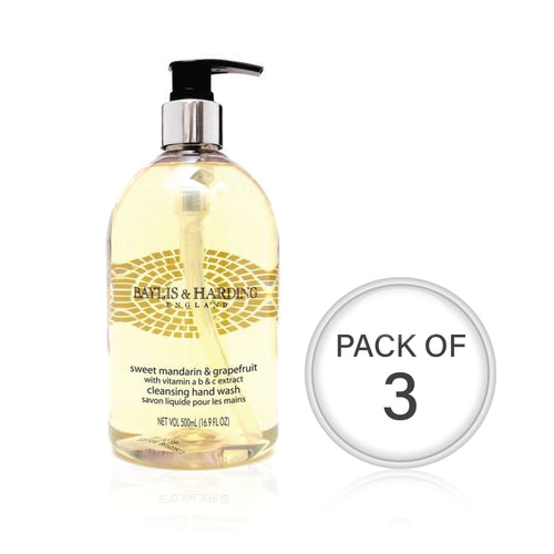 Baylis & Harding Mandarin/Grapefruit Wash 500ml – (Pack of 3)