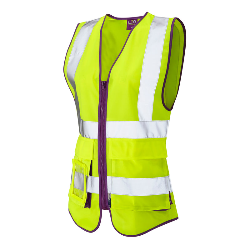 Leo Workwear Lynmouth Iso 20471 Cl 2 Superior Womens Waistcoat