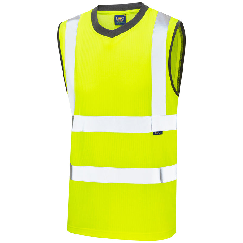 Leo Workwear Ashford Leo Ecoviz Comfort Sleeveless T-Shirt