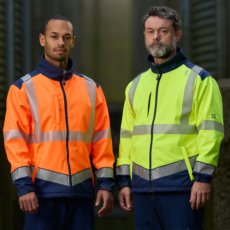 Leo Workwear Bowden Iso 20471 Cl 2 Softshell Jacket