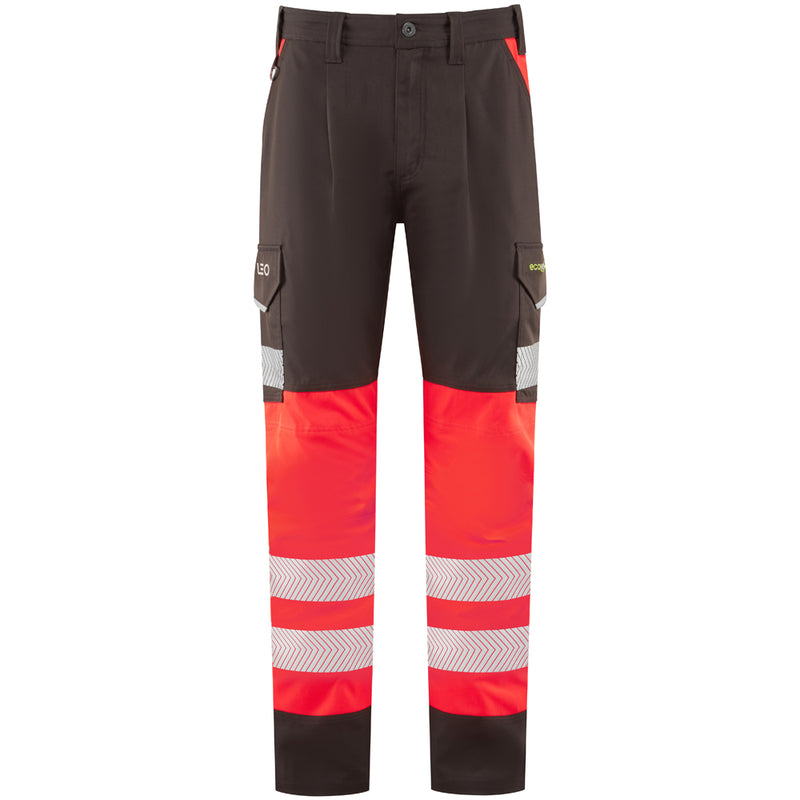 Leo Workwear Winsford Leo Ecoviz Lightweight Polyester Stretch Cargo Trousers