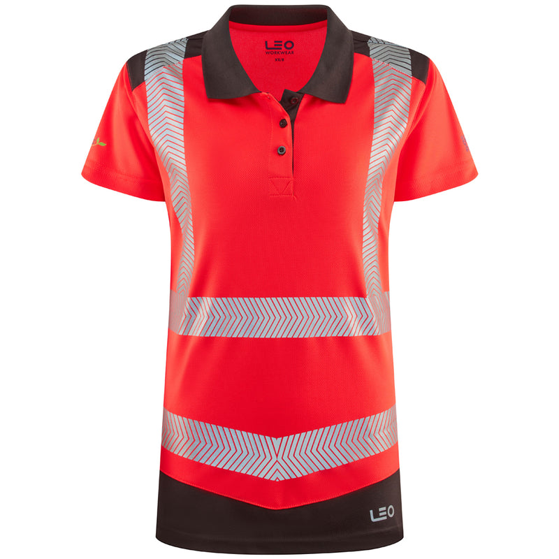 Leo Workwear Elmscott Leo Ecoviz Performance+ Womens Dual Colour Polo Sh