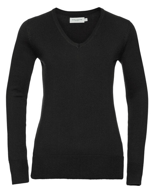 Russell Ladies V-Neck Knitted Pullover