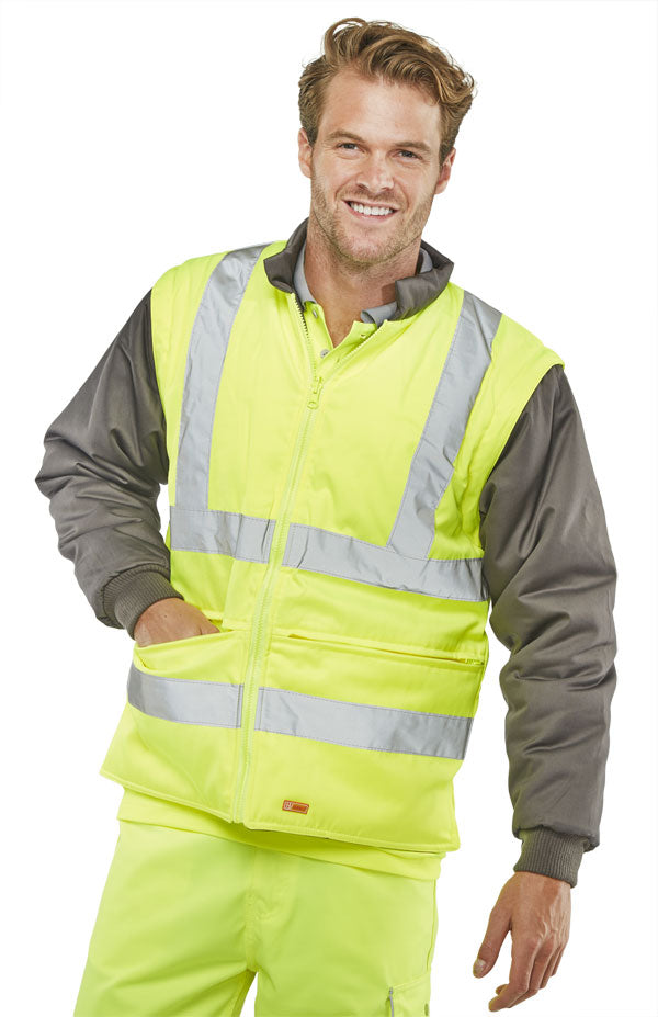 B-Seen Elsener Hi-Vis 7-in-1 Jacket and Bodywarmer Waterproof