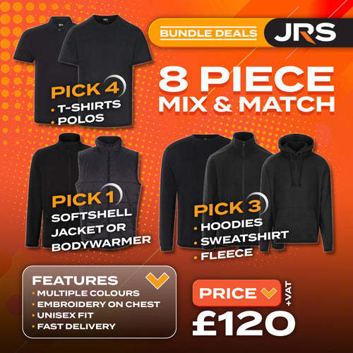 8 Piece Mix & Match - Embroidered/Printed Workwear Bundle with Free Company Logo