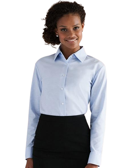 Russell Ladies Long Sleeve Tailored Oxford Shirt Oxford Blue