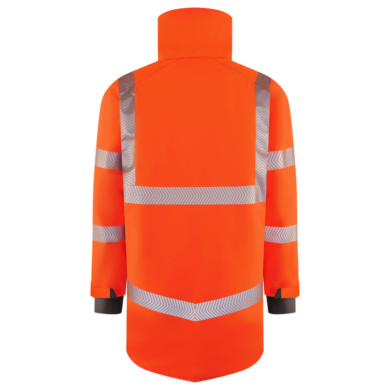Leo Workwear PETROC Anorak - Orange - Back