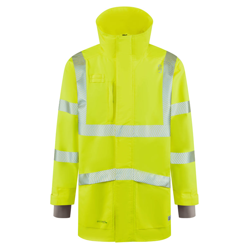 Leo Workwear PETROC Anorak - Yellow - Front