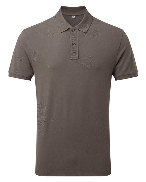 Sage grey Asquith and Fox men's infinity stretch polo AQ004, laid flat to showcase the fabric.