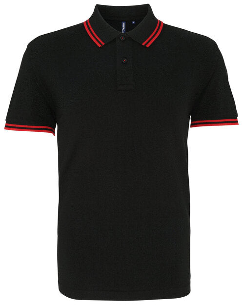 Asquith And Fox Mens Classic Fit Tipped Polo