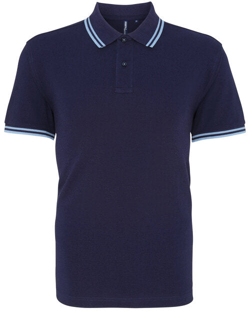 Asquith And Fox Mens Classic Fit Tipped Polo