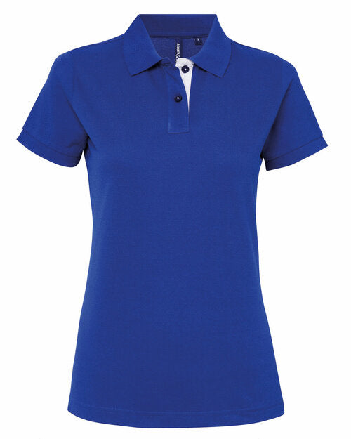 Asquith And Fox Ladies Contrast Polo
