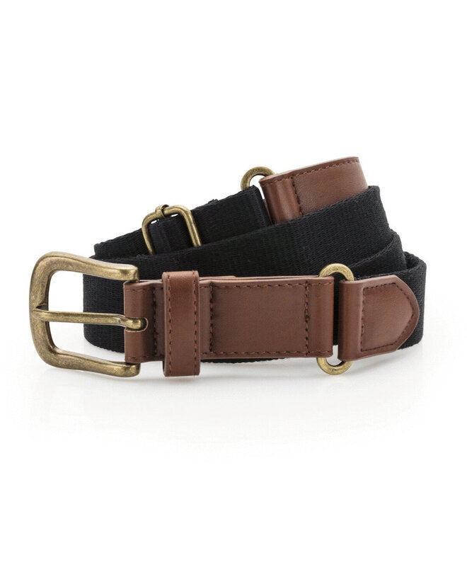 Asquith and Fox faux leather and canvas belt AQ902 worn to show its style and fit.