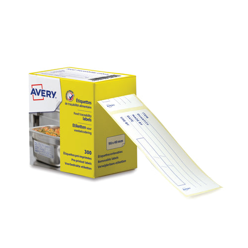 Avery Printed Food Traceability Labels 98x40mm – (Pack of 300)