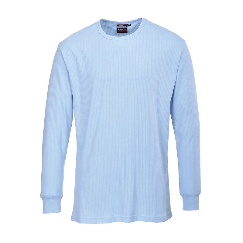 Portwest classic sweatshirt in royal blue folded close‑up