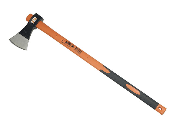 Bahco Felling Axe with a modern, high-visibility orange fibreglass handle and 2.4kg head.