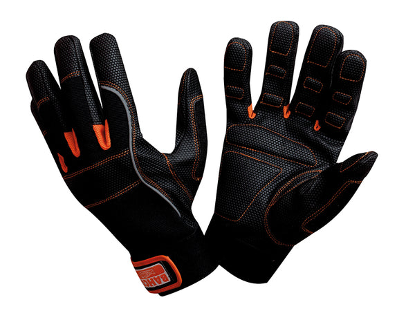 Bahco Power Tool Padded Palm Gloves in a size 8 (Small), showing the padded palm design.