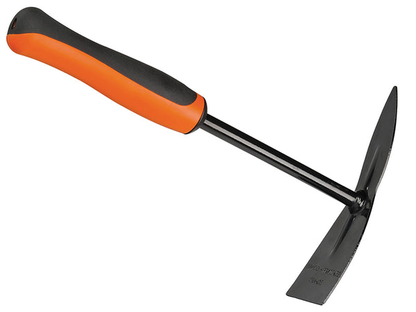 Bahco P268 Small Hand Garden 1-Point Hoe with a sharp single tine and orange grip handle.