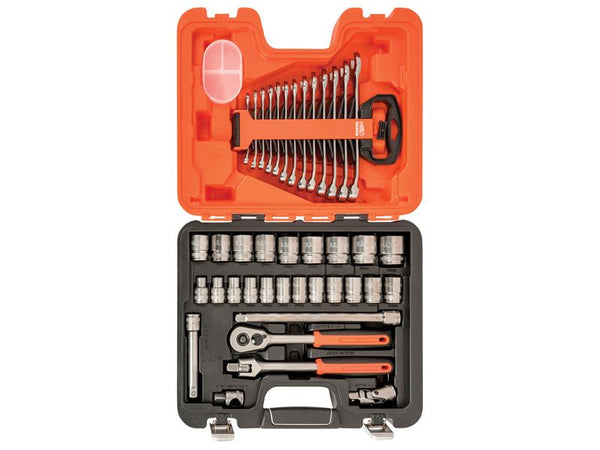A 40-piece Bahco S400 1/2-inch drive socket and spanner set in a hard-shell case.