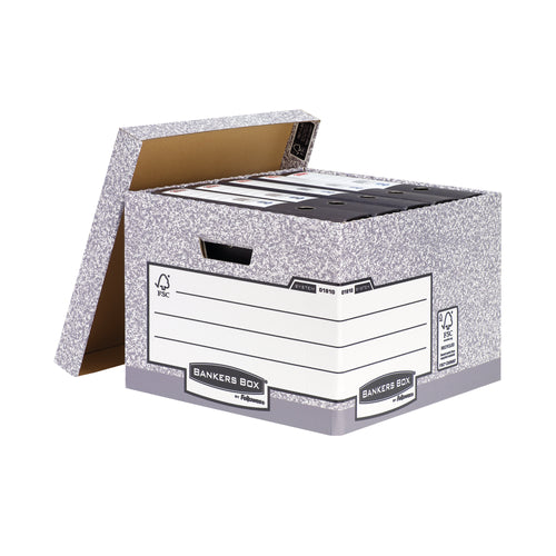 Bankers Box Storage Box Large Grey – (Pack of 10)