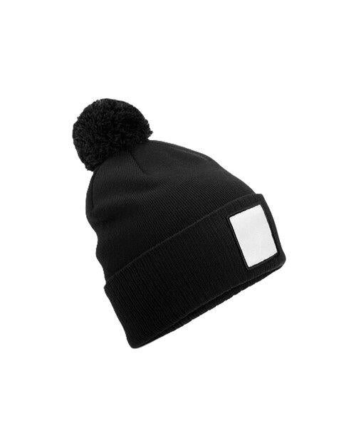 Beechfield Applique Patch Pom Beanie
