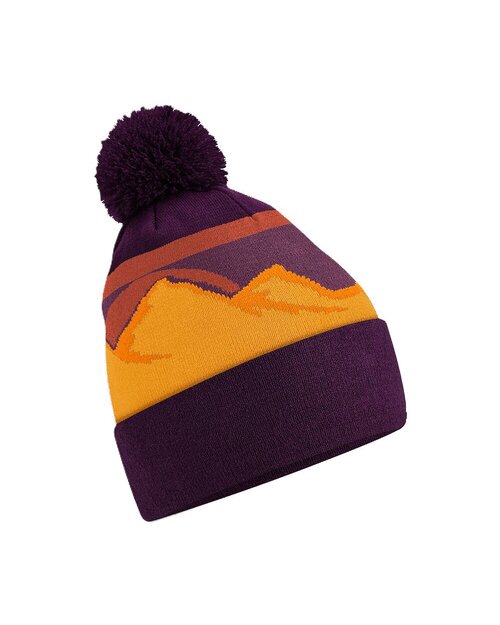 Beechfield Mountain Peaks Pom Pom Beanie