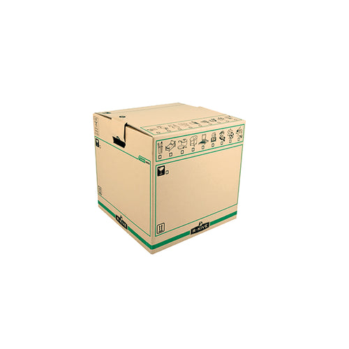 Bankers Box Smoothmove Fastfold Removal Box Large 85 Litre Brown/Blue – (Pack of 5)