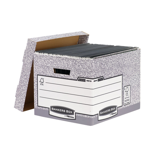 Bankers Box Storage Box Standard Grey – (Pack of 10)