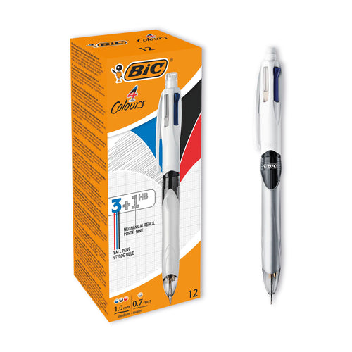 BIC 4 Colours Ballpoint Pen And Mechanical Pencil – (Pack of 12)