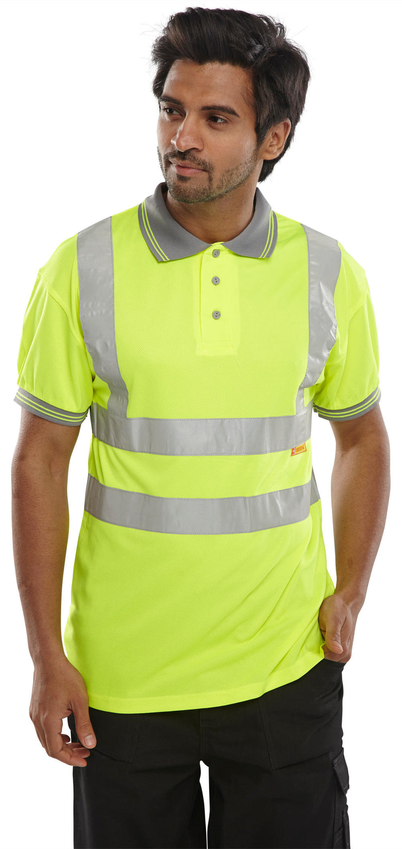 B-Seen Short Sleeve Hi-Vis Polo Shirt