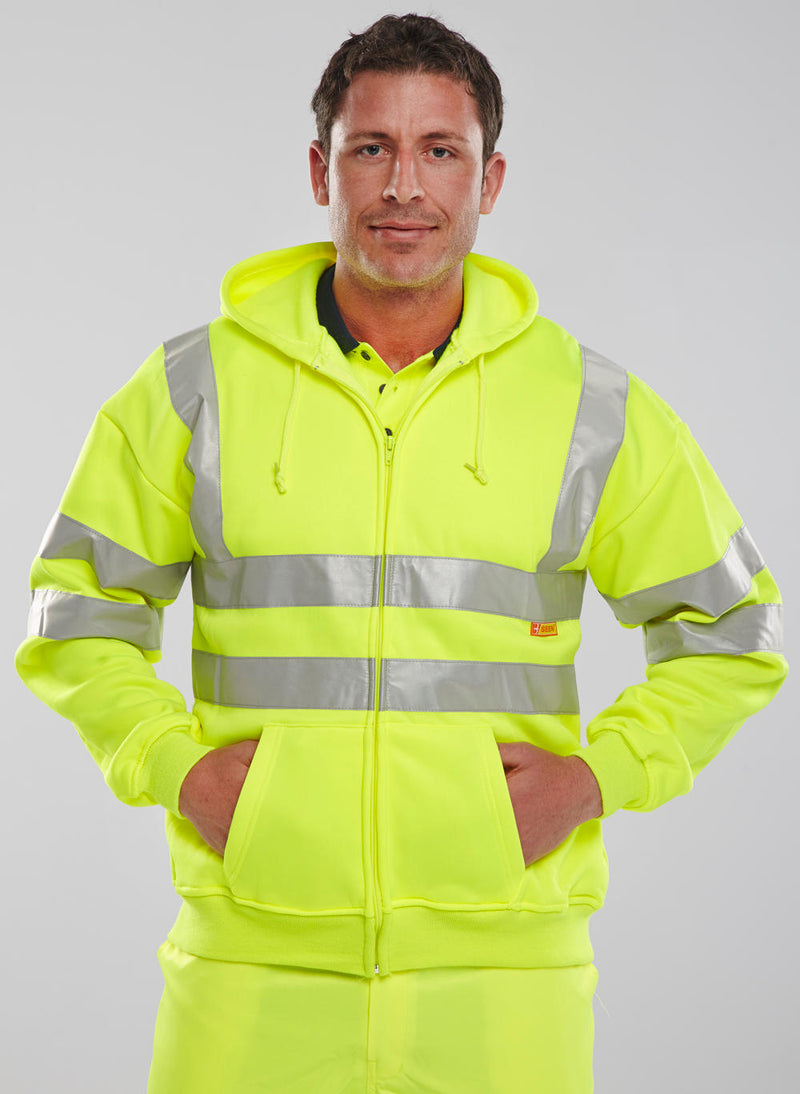 B-Seen Essential Hi-Vis Zipped Hoodie