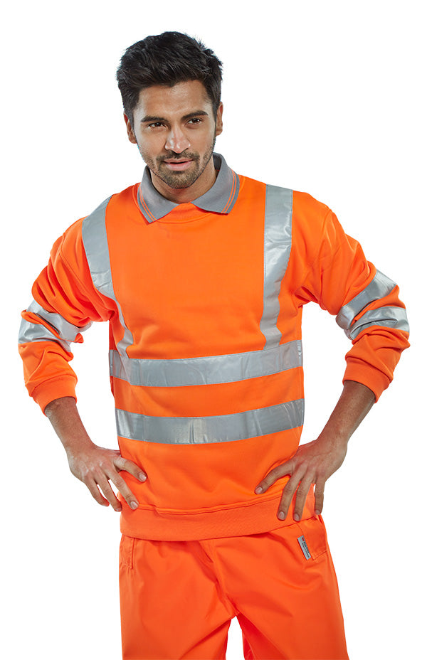 B-Seen Essential Sweatshirt Hi-Vis Jumper