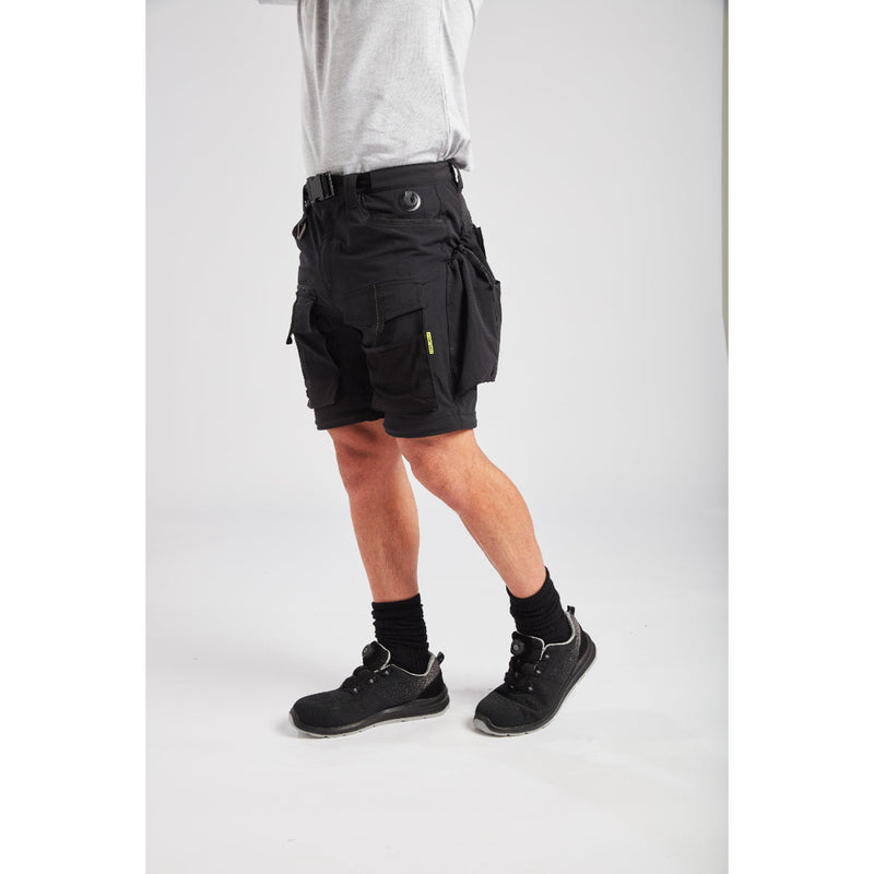 Side pocket and cargo pocket detail on the modular trousers.