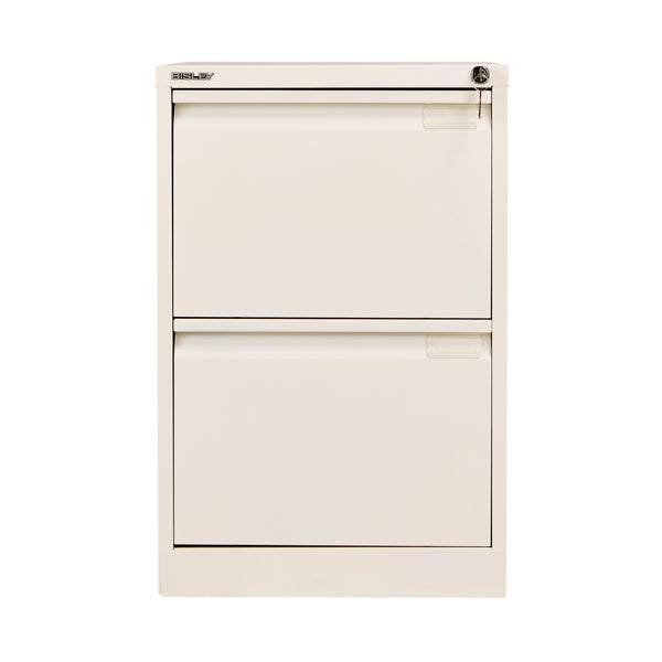 Bisley 2 Drawer Filing Cabinet Lockable 470x622x711mm Chalk BS2E/CHK