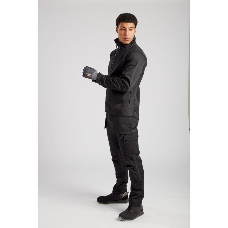 Rear view of Portwest Eco Stretch Work Jacket showing ergonomic back design