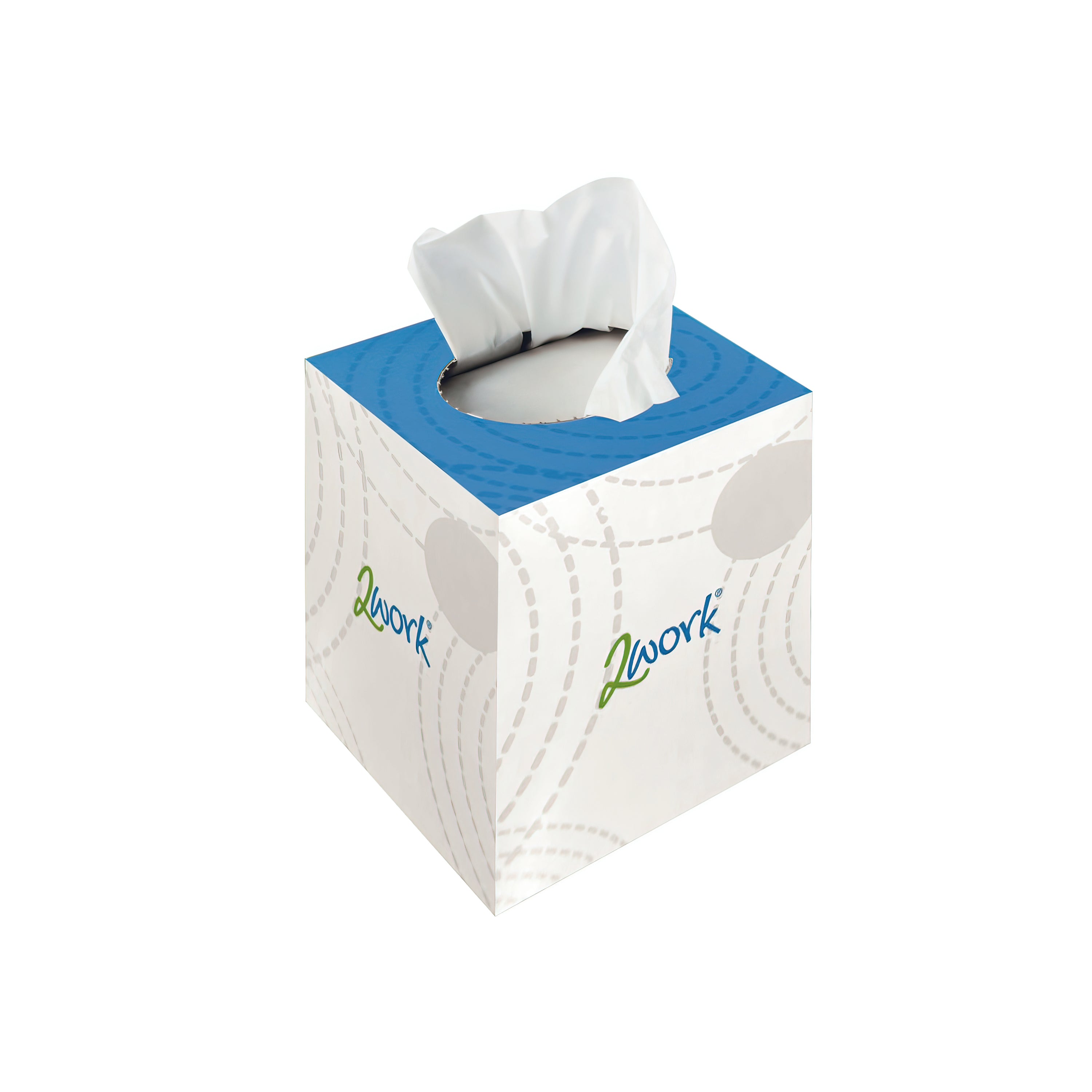2Work Facial Tissue Cube Box 70 Sheets 2-Ply (Pack of 24) CPD13550