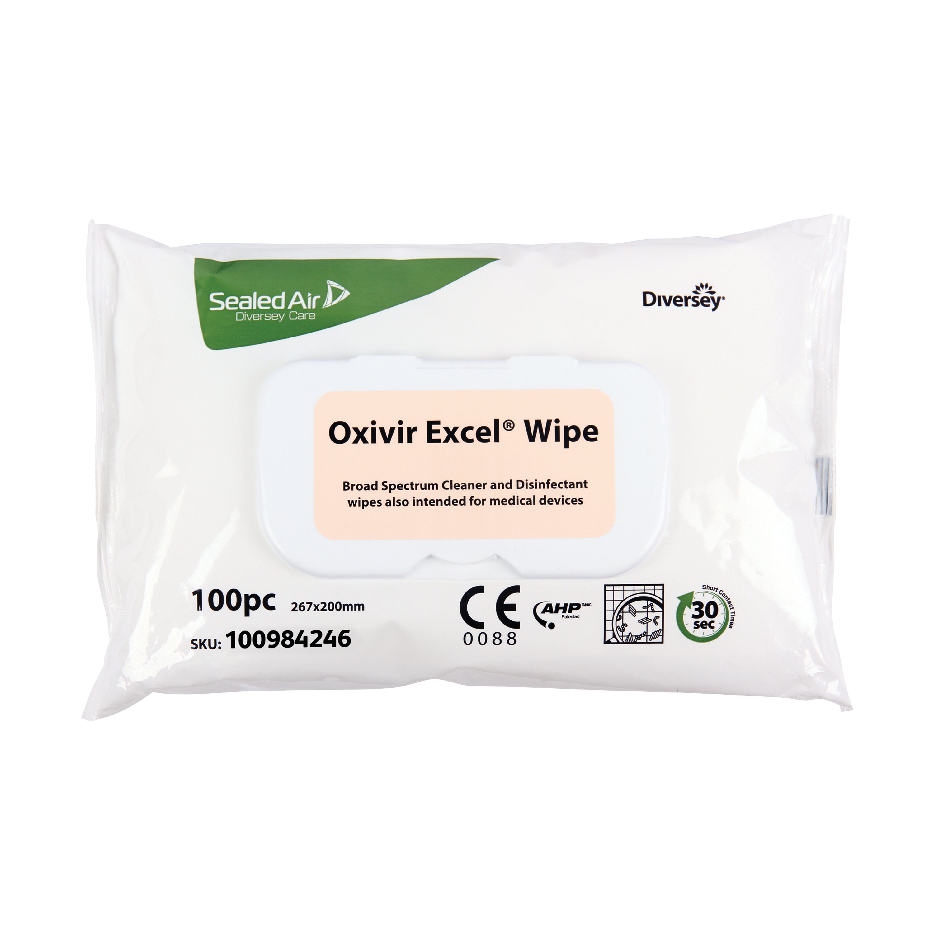 Diversey Oxivir Excel Disinfectant Wipes 100 Wipes (Pack of 12) 100984246
